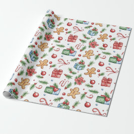 Papel De Presente Homem-pão de Natal bonito