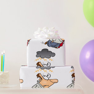 Papel De Presente Homem Sob Uma Nuvem