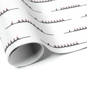 Papel De Presente Homens Boina de Natal Remo Remadores Tripulação Eq