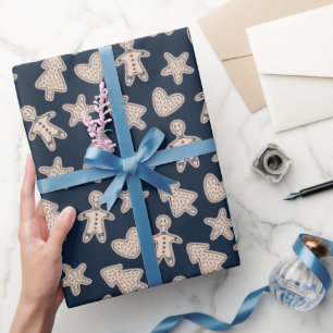 Papel De Presente Homens de gengibre e biscoitos Natal