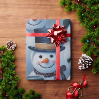 Papel De Presente Homens de Neve Envolvem