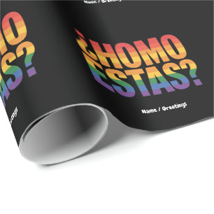 Papel De Presente Homo Está Espanhol Funny Orgulho gay Mês