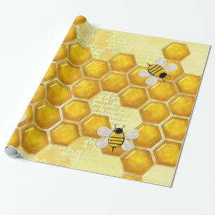 Papel De Presente Honey Comb 3D Whimsey