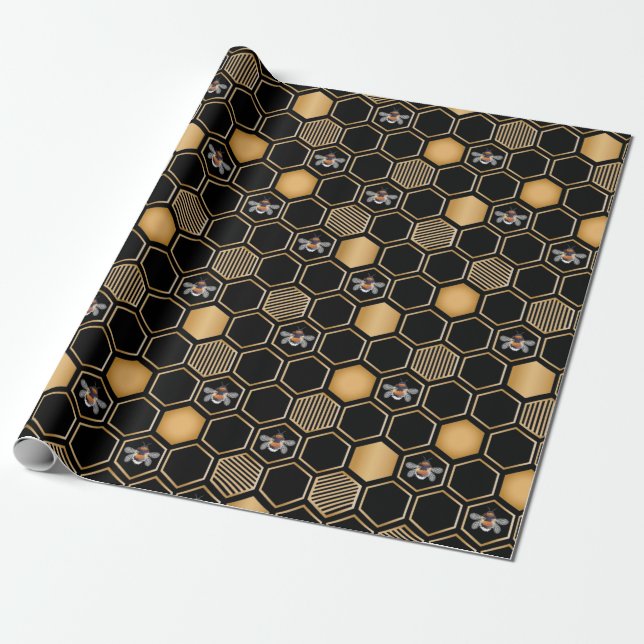 Papel De Presente Honeycomb Pattern (Desenrolado)