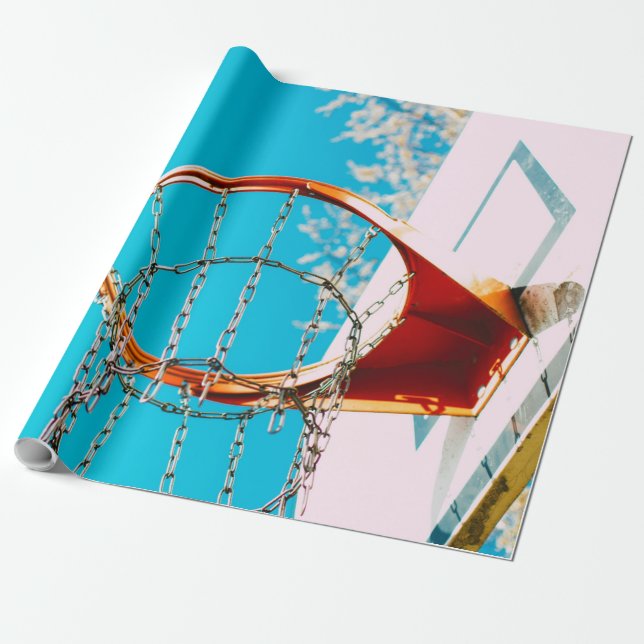 Papel De Presente Hoop de basquetebol (Desenrolado)