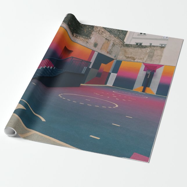 Papel De Presente Hoop de basquetebol (Desenrolado)