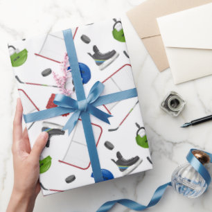 Papel De Presente Hóquei no Gelo