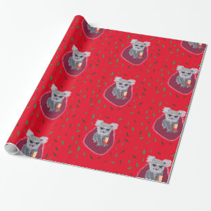 Papel De Presente Hora de Relógio do Urso Koala