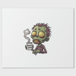 Papel De Presente Hora do Café Zombie