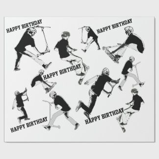 Papel De Presente Hora do Patinete!