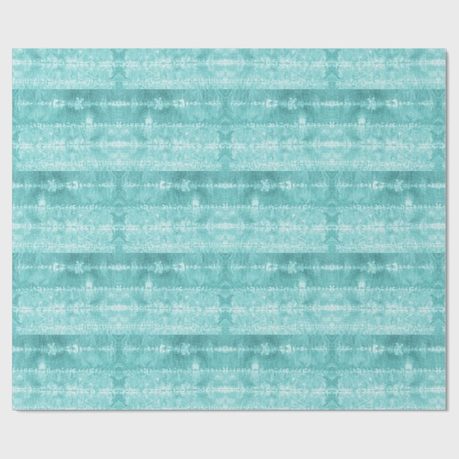 Papel De Presente Horse Hair Tile Stripe Teal (Aberto)