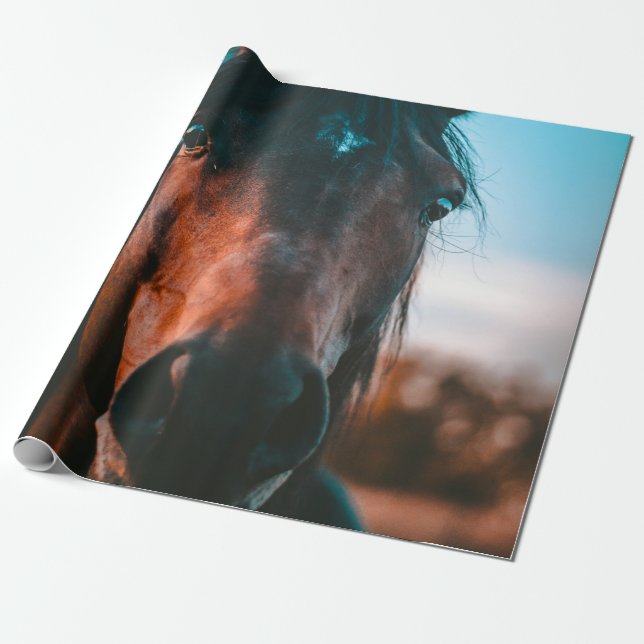 PAPEL DE PRESENTE HORSE PORTRAIT (Desenrolado)
