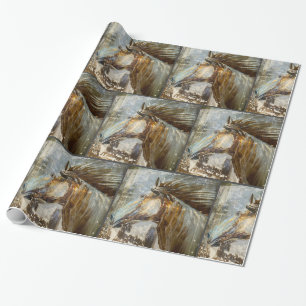 Papel De Presente Horse Wild Mustang Country Western Cowboy