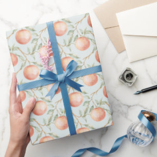 Papel De Presente Hortelã Pêssego Toranja Aniversário