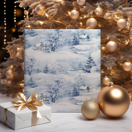 Papel De Presente Horto de inverno Natal Branco Moderno