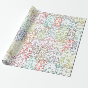 Papel De Presente House Pattern