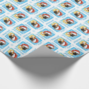 Papel De Presente Howlidays feliz Bullmastiff