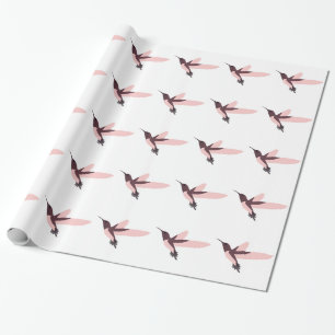 Papel De Presente Hummingbird Rosa