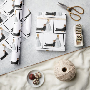 Papel De Presente Humor de casamento com noiva e noiva