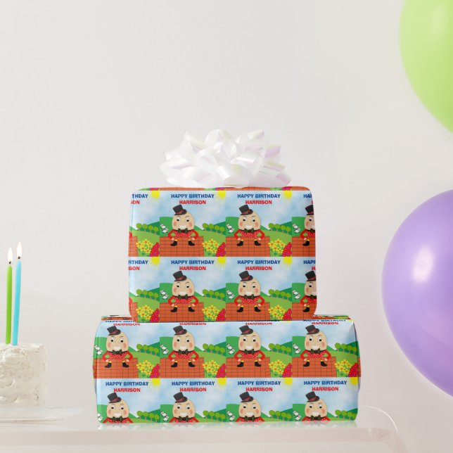 Papel De Presente Humpty Dumpty Themed Aniversário de criança (Presentes para festas)