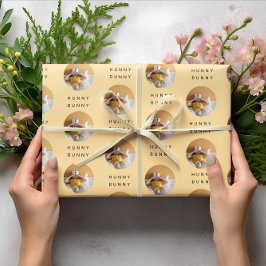 Papel De Presente Hunny Bunny Photo Páscoa Orange | Personalizado