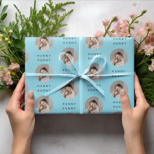 Papel De Presente Hunny Bunny Photo Páscoa Yellow Personalizado