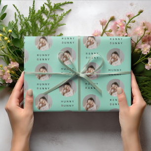 Papel De Presente Hunny Bunny Photo Páscoa Yellow   Personalizado