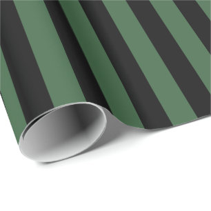Papel De Presente Hunter Verde e Listra Preta