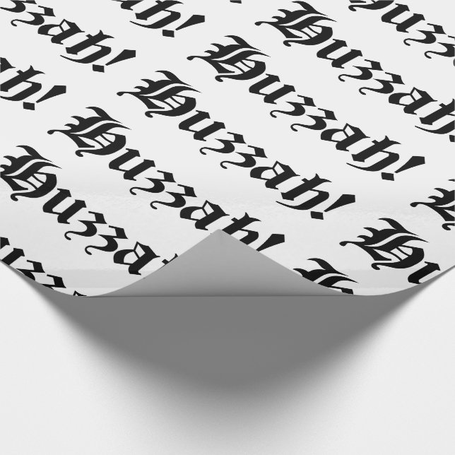 Papel De Presente Huzzah! {Tipografia medieval} (Ponta)