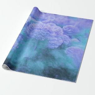 Papel De Presente Hydrangea Vintage Floral Chic Roxo