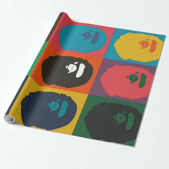 Papel De Presente hypebeast de macaco (Desenrolado)