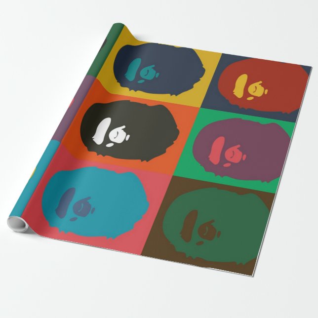 Papel De Presente hypebeast de macaco (Desenrolado)