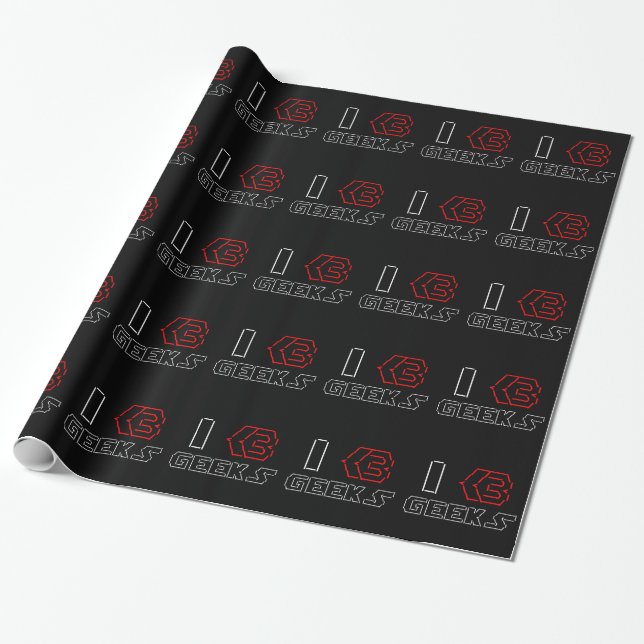 Papel De Presente I Heart Geeks ASCII ART (Desenrolado)