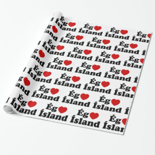 Papel De Presente I Heart (Love) Islândia [Ég Elska Ísland] Islandês