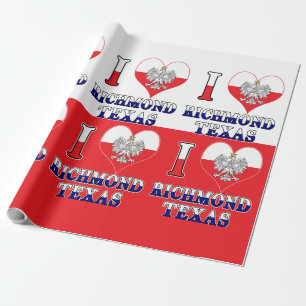 Papel De Presente I Heart Love Richmond Texas