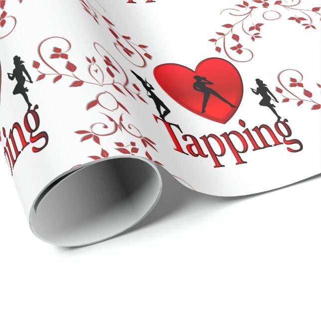Papel De Presente I Heart Tap Dance (Ponta do rolo)