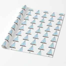 Papel De Presente Iate de velejo de luxo