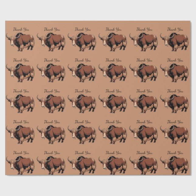 Papel De Presente Iate marrom fofo & adorável (Aberto)