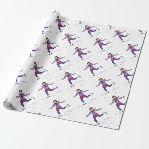 Papel De Presente Ice Skating Girl