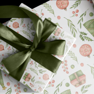 Papel De Presente Ícone de Natal Caprichoso e Fofo  