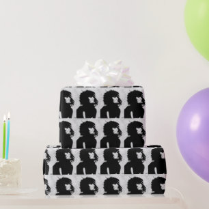 Papel De Presente Ícone de Retrato de Mulher Deusa Goth Moda Artísti