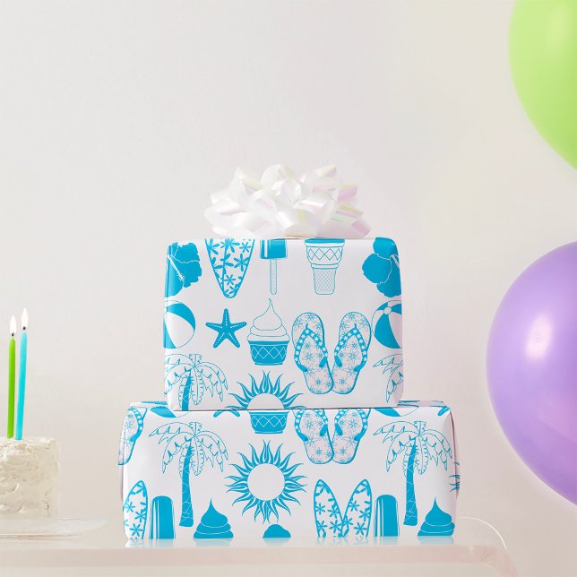 Papel De Presente Ícones de Verão (Criador carregado)