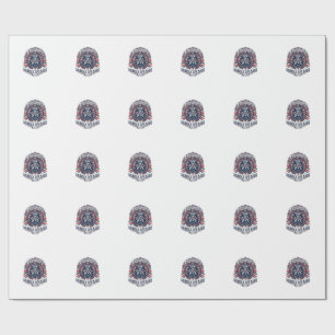 Papel De Presente Ícones e Símbolos do Escudo de Liberdade Patriótic