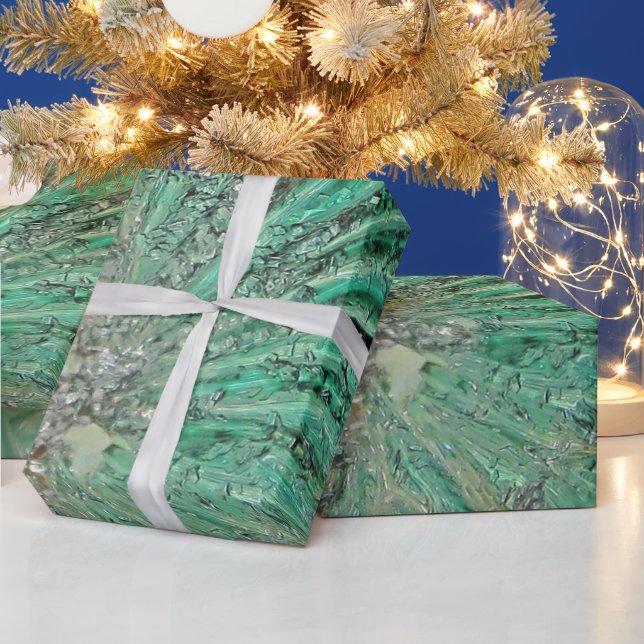 Papel De Presente Icy Aqua Art Glass Wintery Christmas Elegance (Feriados)
