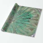 Papel De Presente Icy Aqua Art Glass Wintery Christmas Elegance<br><div class="desc">Esta é uma folha muito especial de papel de embrulho para um presente muito especial. Especialmente para os mais orientados para a arte. Colecionei Enfeites de natal de vidro de mercúrio antigos por muitos anos e eles estão ficando muito escassos, então pensei que seria divertido compartilhar o meu com vocês....</div>