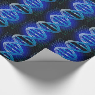 Papel De Presente ID de DNA Azul Ciência Médica