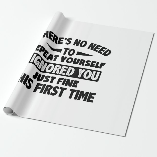 Papel De Presente Ignorou-O Pela Primeira Vez, Muito Engraçado, Sarc (Desenrolado)