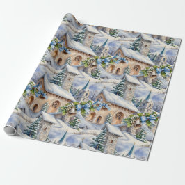 Papel De Presente Igreja do Dia de Natal