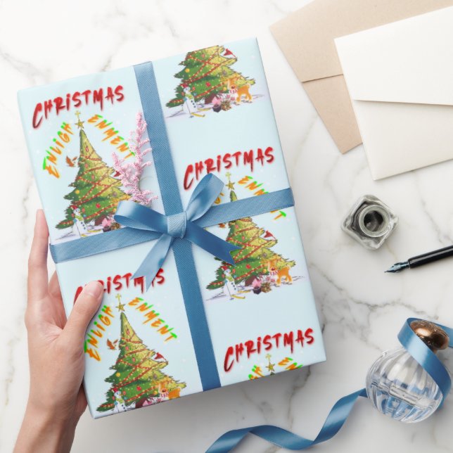 Papel De Presente Iluminação de Natal (Presentear)