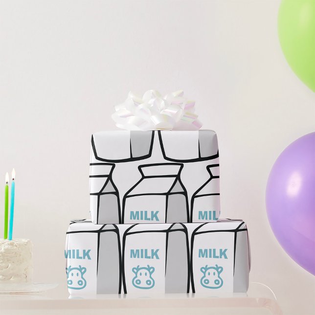 Papel De Presente Ilustração da Cartonagem de Leite de Vaca de Leite (Criador carregado)